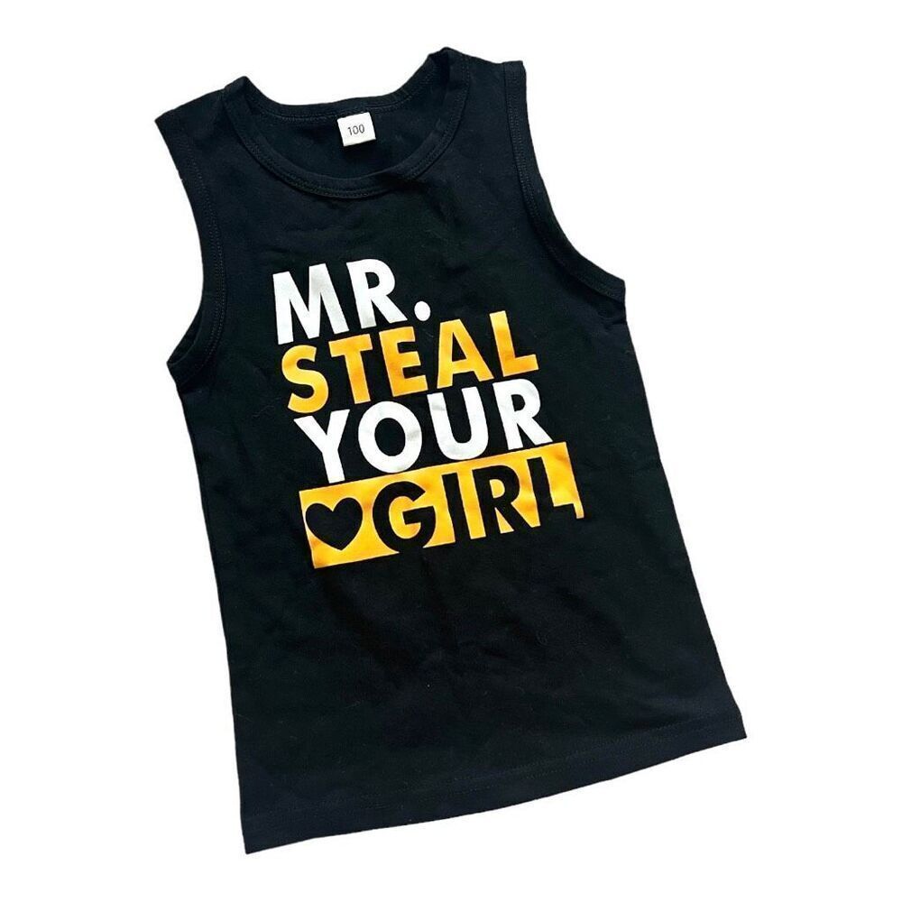 Toddler Boys Boutique Mr Steal Your Girl Sleeveless Graphic Tee Tank Top - Sz 2T
